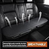 ZATOOTO Rear Car Seat Cover PU Leather Waterproof Back Seat Protector Black view 2