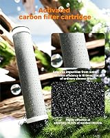 Cobbe 3 Pack 2.0 Carbon Shower Filter Head & Hose Chrome 6 Modes High Pressure view 2