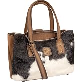 STS Ranchwear Women's Cowhide Josie Satchel - Spacious Durable Leather Western Handbag w/Crossbody Strap &amp; Concealed Carry