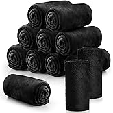 Tinideya 12 Pcs Flannel Fleece Throw Blanket Bulk 50 x 60 Inch Soft Fleece Blanket Warm Throw Blanket Coral Blankets for Couch Sofa Home Wedding Gifts Season (Black)