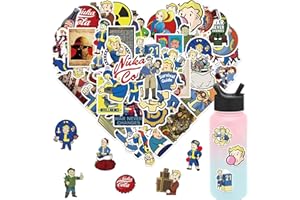 MINRAIN Fallout Gaming Stickers 50PCS Cool Game Decals for Computer Luggage Scrapbook Water Bottle Box Guitar Gifts for Teens Boys (Fallou)