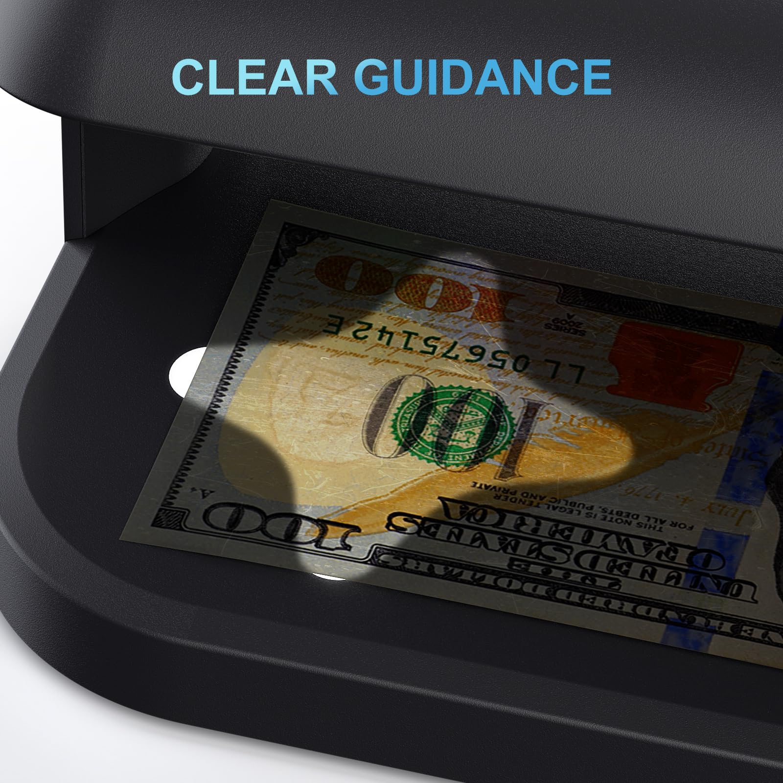 Aneken AL-17 Counterfeit Bill Detector with UV LED Light, Advanced UV Counterfeit Money Detector with Card & ID Detection, Suitable for All Currencies in The World