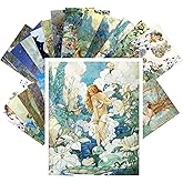 PIXILUV Vintage PostCards 24 pcs Fairy and Flowers Small Forest People