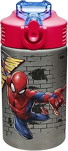 Zak Designs Marvel Comics Spider-Man Stainless Steel Water Bottle, 15.5 oz, SpiderMan SS