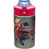 Zak Designs Marvel Comics Spider-Man Stainless Steel Water Bottle, 1 Count (Pack of 1), SpiderMan SS