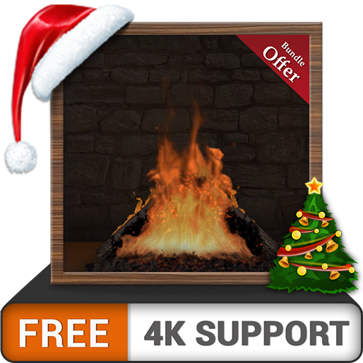 無料の仮想薪暖炉hd Hdr 4k Tv 8k Tv 壁紙としてのクリスマスデバイス クリスマス休暇の装飾 調停のテーマで冬の涼しいクリスマス休暇をお楽しみください Amazon Co Jp Appstore For Android