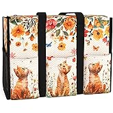 Multi-Pocket Tote Bag for Women. Waterproof Bag with Multiple Convenient Pockets and Zipper. Gift for Cat Lovers.