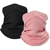 LUOLIIL VOE 2 Pack Winter Neck Gaiter Warmer for Men&Women,Windproof Face Cover Fleece Face Mask Scarf for Cold Weather Sport