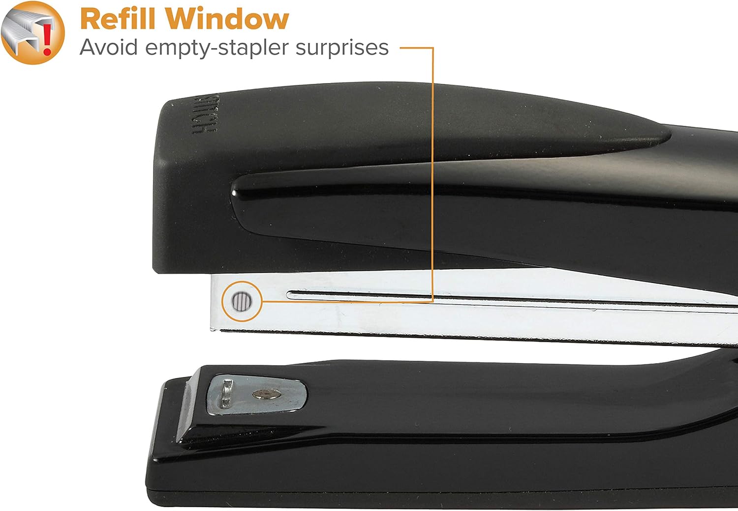 Bostitch Office Antimicrobial Premium Metal Executive Stand-Up Desktop Stapler, Black (B3000-BLK) : Desk Staplers : Office Products