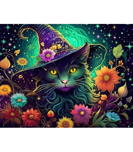 Amazon.com: Springbok's Enchanted Cat 1000 Piece Jigsaw Puzzle