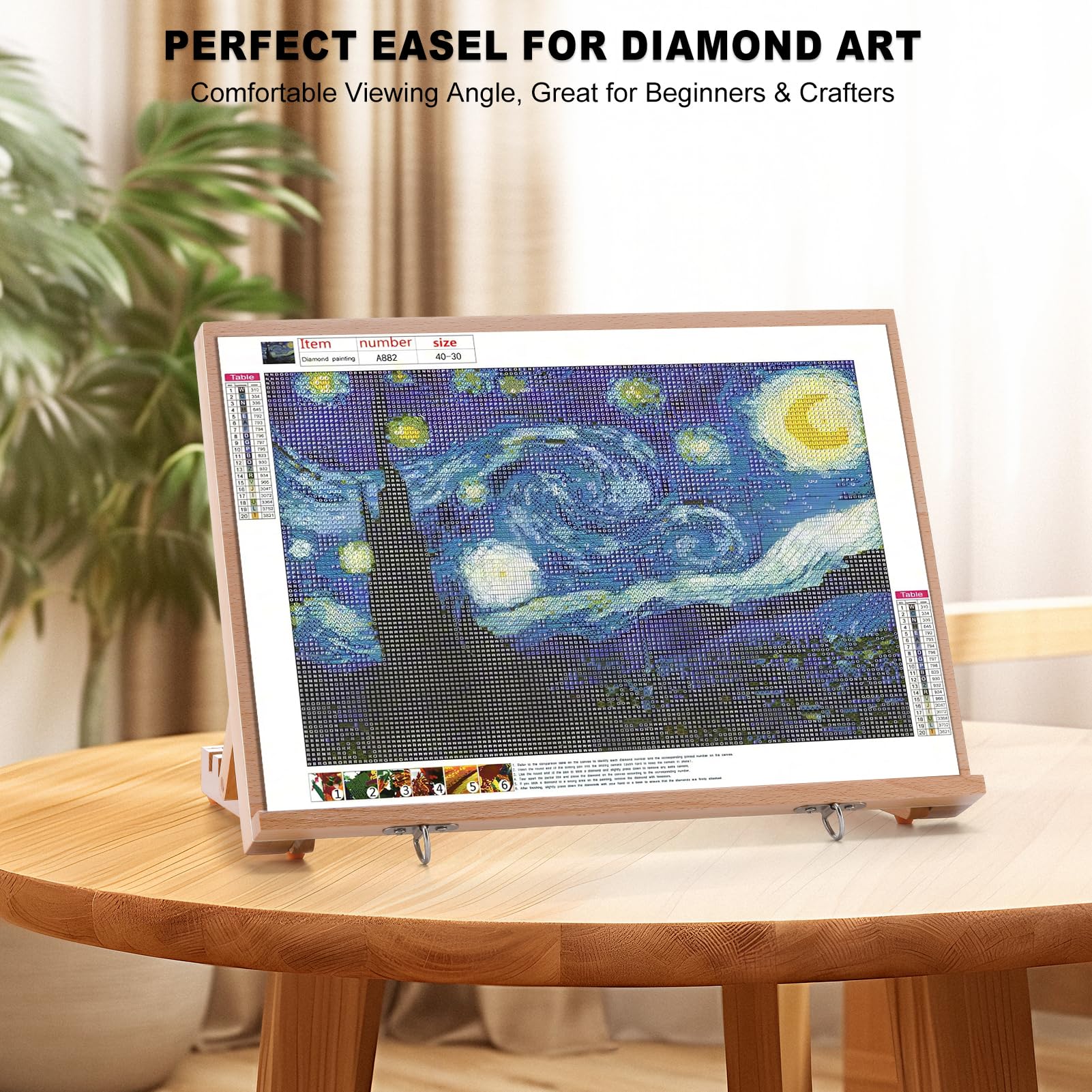 Tabletop Easel for Painting, 16.5