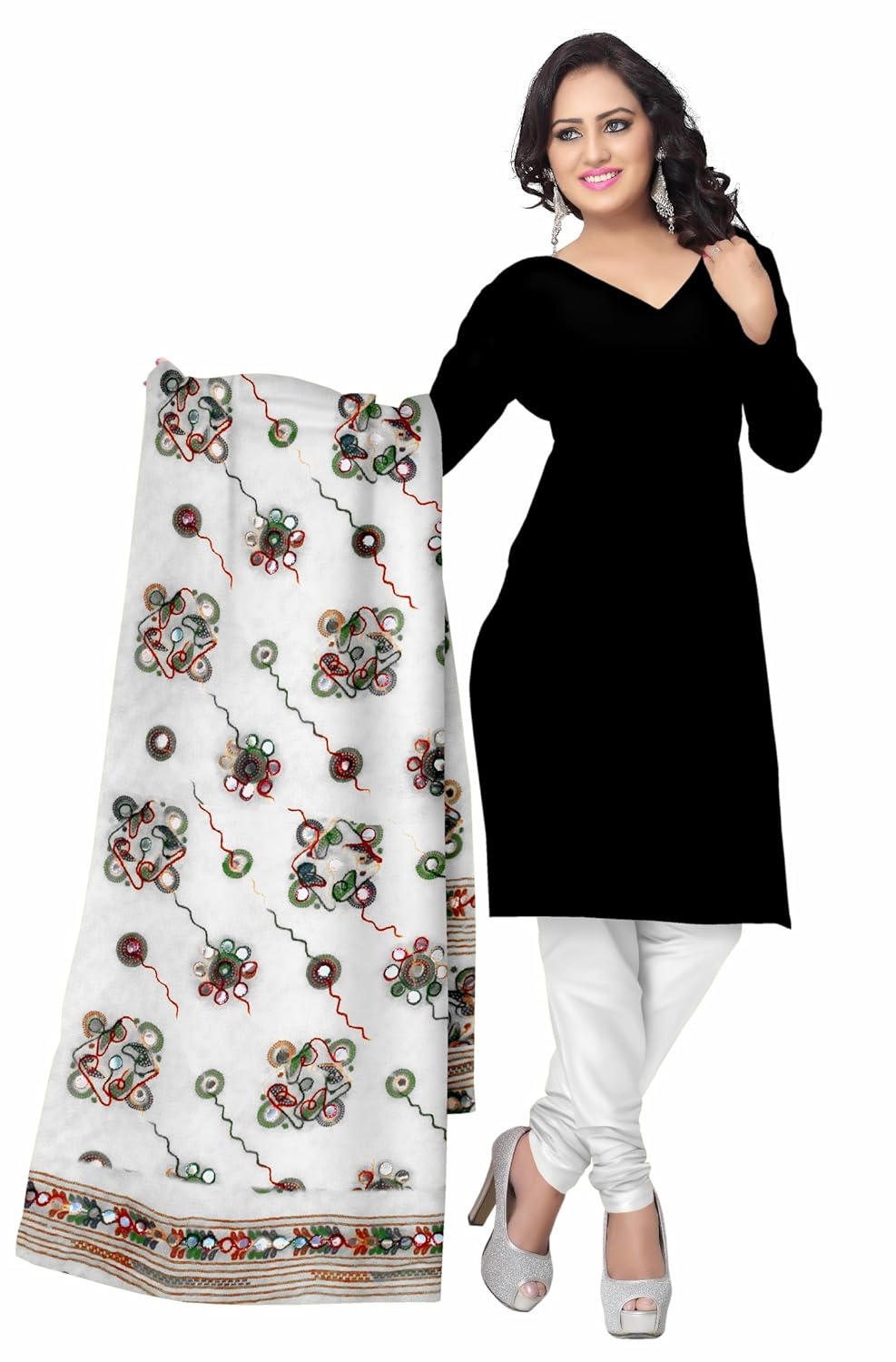 gujrati embroidery dupatta with resham hand work