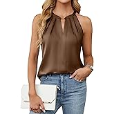 Blooming Jelly Womens Summer Tank Tops Satin Business Dressy Casual Blouses Sleeveless Halter Trendy Work Shirts 2026