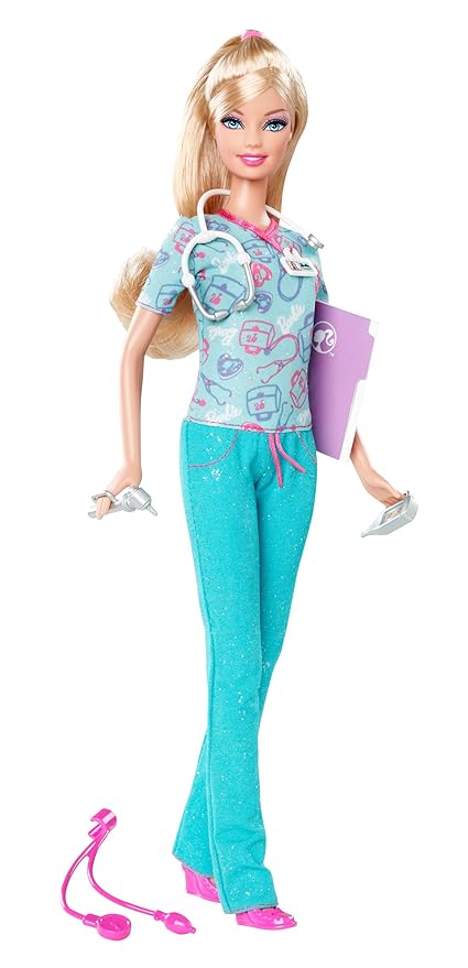 Mattel W3737 - Barbie Ich wäre gern... Krankenschwester, Puppe