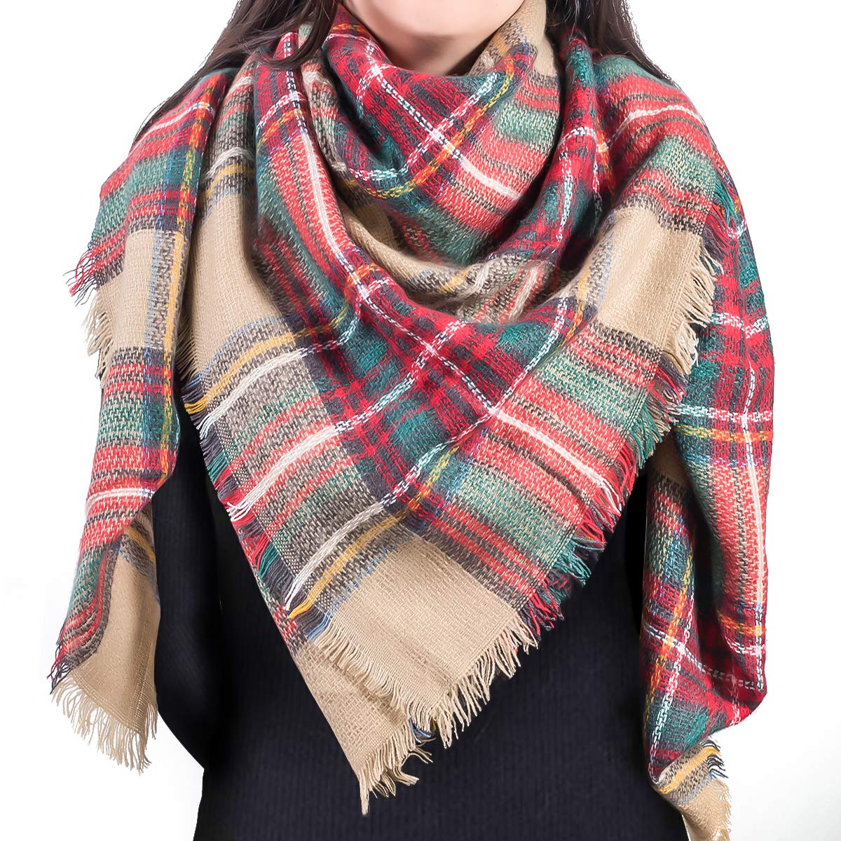 Blanket Scarf for Women, FollowYT Winter Plaid Blanket Scarf Oversized Cozy Tartan Scarf Wrap Shawl Scarves Blanket Scarf for Women, FollowYT Winter Plaid Blanket Scarf Oversized Cozy Tartan Scarf Wrap Shawl Scarves