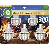 Air Wick Air Freshener Plug In Refills, Bonfire &amp; Crisp Fall Air, 5 Count | Air Wick Plug in Diffuser refills, Bonfire &amp; Crisp Fall Air scent, infused with essential oils for fall scent, Air Freshener