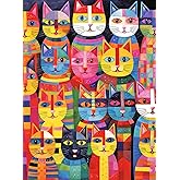 Cross & Glory - Rainbow Whiskers - 1000 Piece Jigsaw Puzzle for Adults | Whimsical Cat | Satin Finish for Reduced Glare