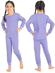 Resinta 3 Sets Girls Waffle Thermal Underwear Set