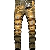 Lanscadran Boy's Ripped Distressed Skinny Fit Fashion Slim Washed Kids Denim Jeans Pants