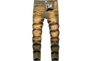 Lanscadran Boy's Ripped Distressed Skinny Fit Fashion Slim Washed Kids Denim Jeans Pants