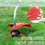 Acehome 50 Pcs Plastic Grass Trimmer Blades 83 mm Red for Cordless Mower view 5