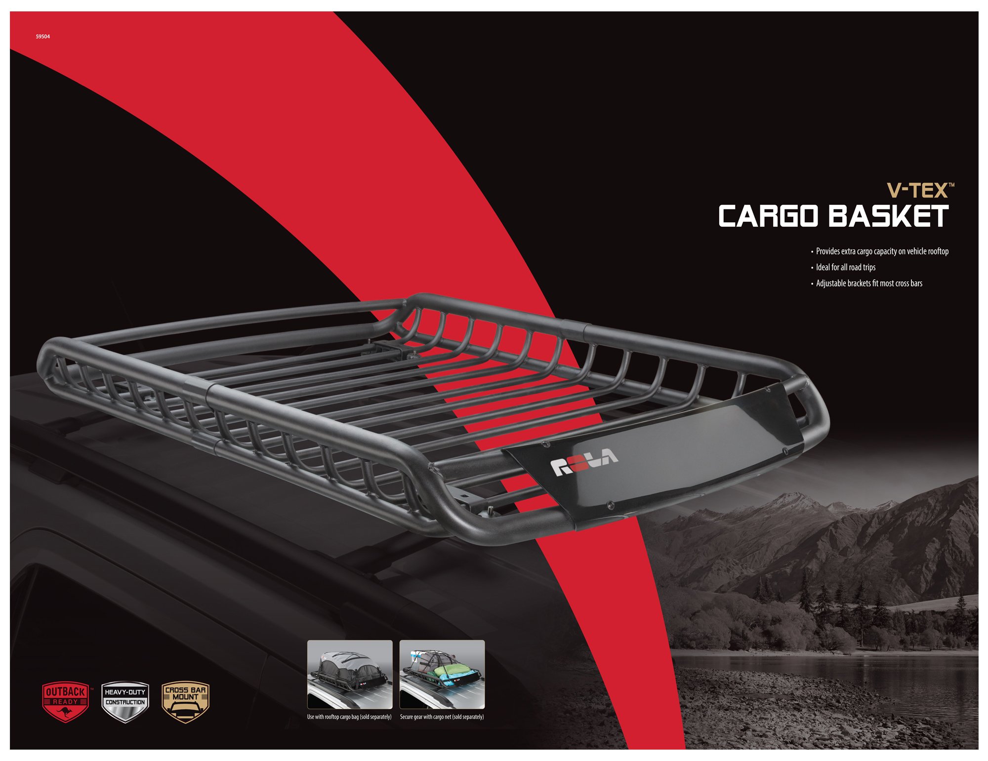 ROLA 59504 VTex Rooftop Cargo Basket Buy Online in UAE. Automotive