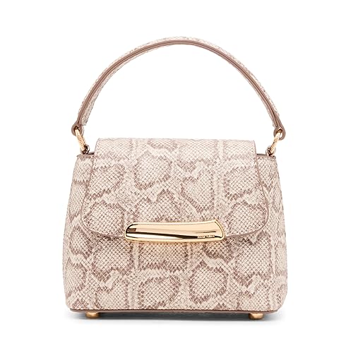 Anne Klein Women's Faux Snake Mini Top Handle Flap with Convertible Strap, Mink - Amazon deal for $42.06