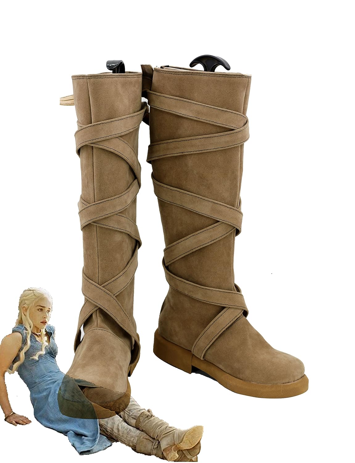 Game of Thrones Daenerys Targaryen Cosplay Shoes Boots Brown Heel