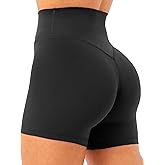 Unthewe Women's Workout Gym Biker Shorts High Waisted Athletic Booty Yoga Shorts with Tummy Control