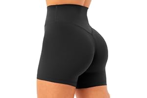 Unthewe Women's Workout Gym Biker Shorts High Waisted Athletic Booty Yoga Shorts with Tummy Control