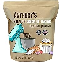 Anthony's Premium Cream of Tartar, 2 lb, Gluten Free, Food Grade, Non GMO, USP, FCC, Made in USA