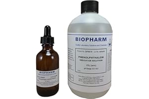 Biopharm Phenolphthalein Indicator 1% Solution 500 ml (16 oz) Bottle plus 1 Dropper Bottle (2 oz) containing 50 ml of Solutio