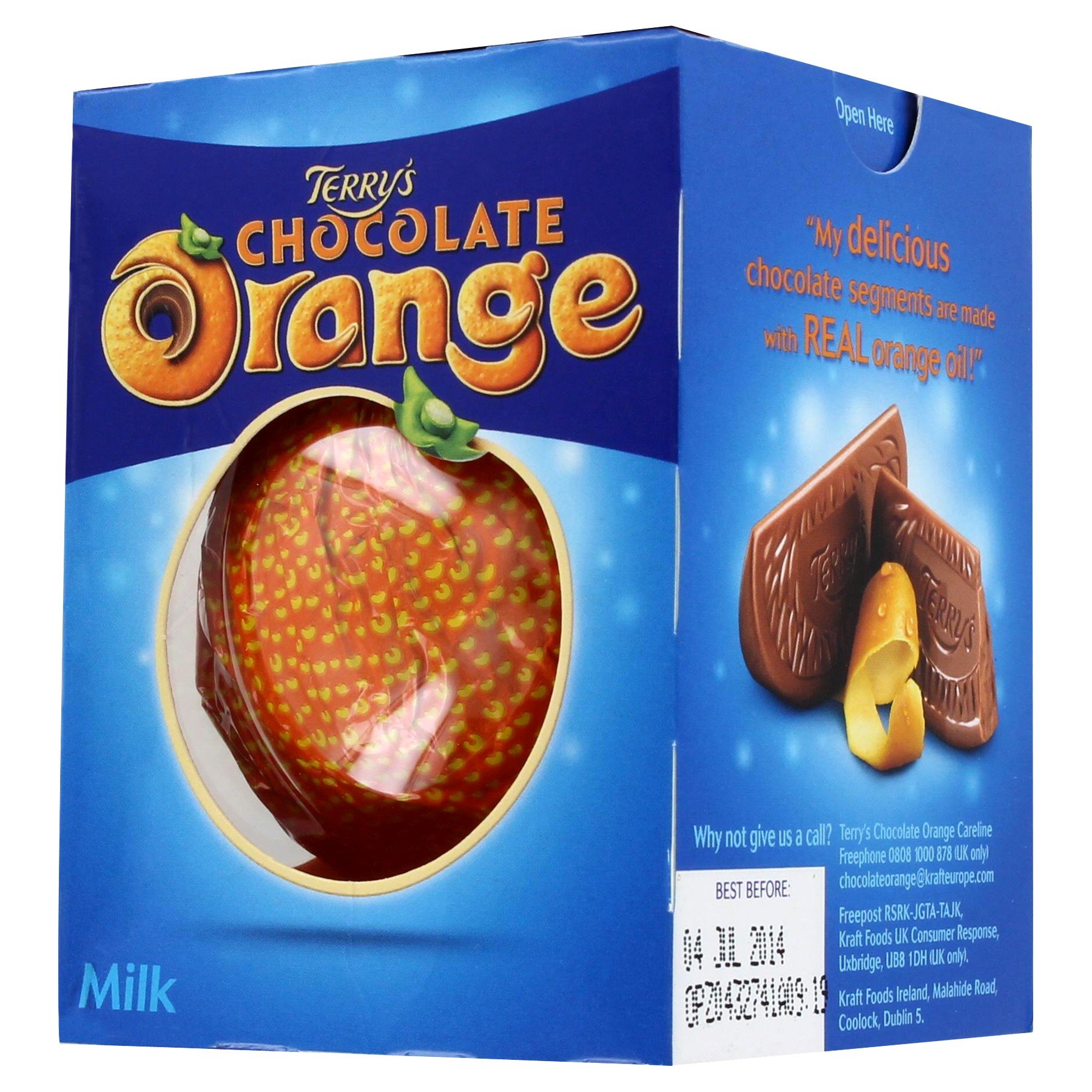 Terrys Milk Chocolate Orange Ball 6.17 Ounce Box Packaging