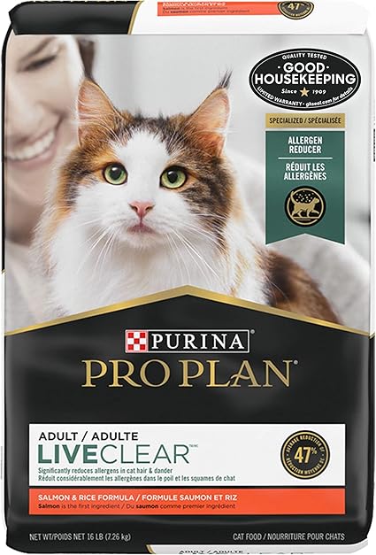 Amazon Com Purina Pro Plan Liveclear With Probiotics Allergen Reducing Adult Dry Cat Food Cat Shampoo Pet Supplies