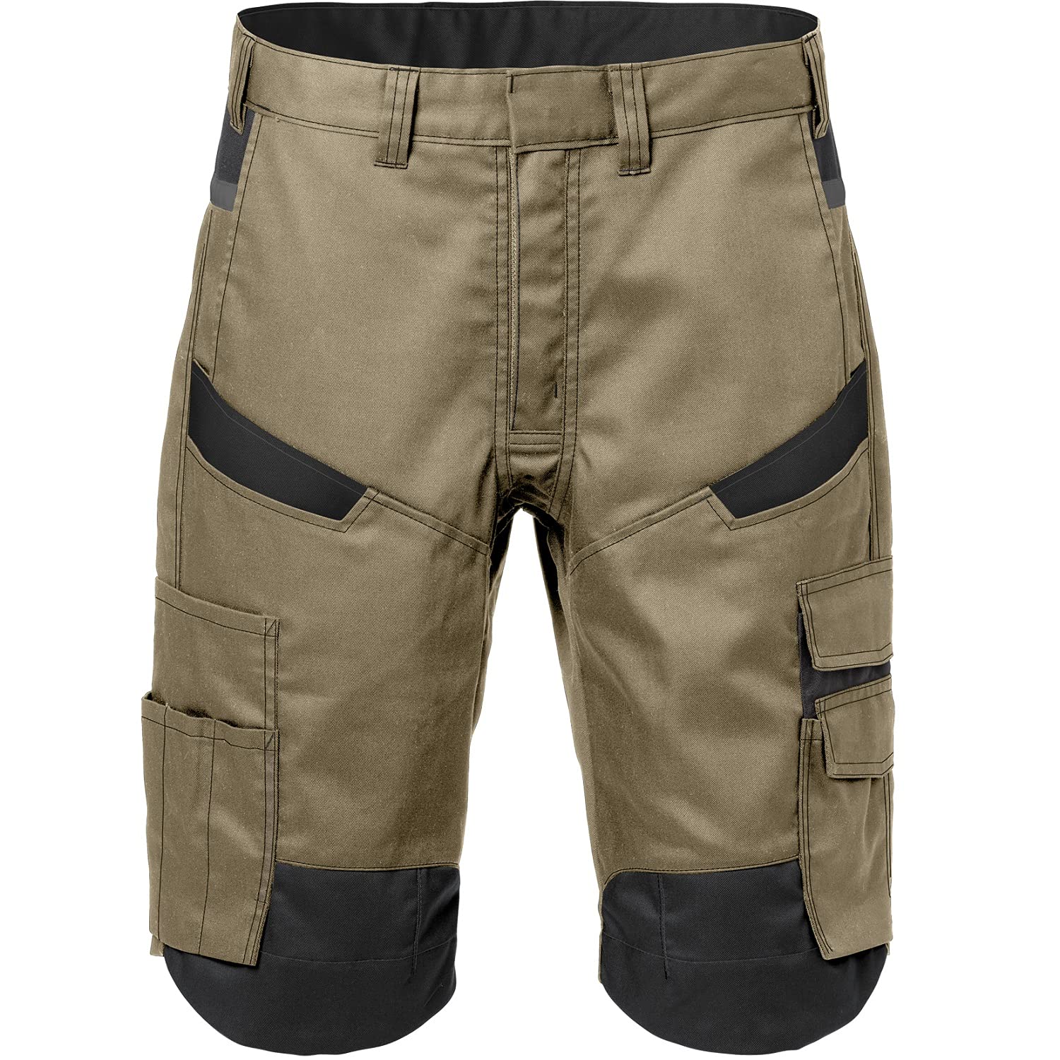 Fristads Fusion Shorts 2562 STFP 129530, Khaki/Black, Cordura Reinforcement at the Bottom of the Shorts, Size C50