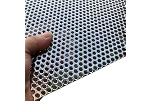 FengYoo Perforated Metal Sheets-304 Stainless Steel Perforated Plate -Perforated Stainless Steel Sheet-20GA 0.2" Hole （About 5mm 1/5"） 23.6" X11.8"-Metal Mesh Sheet