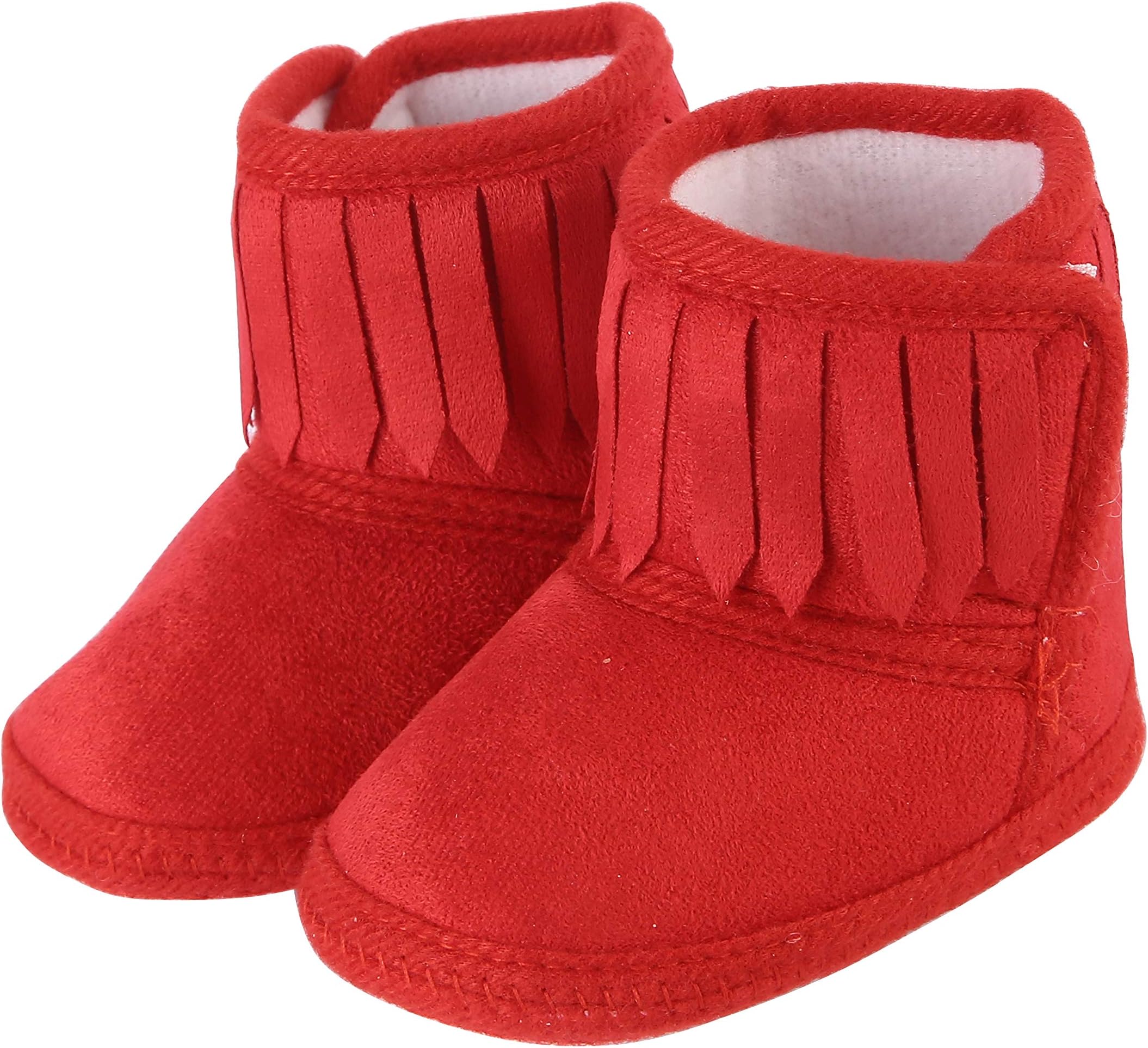 SDADI Baby Girl Plush Winter Snow Boots,Soft Sole Anti-Slip Newborn Infant Warm Crib Shoes, BB-D12