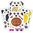 24 Make A Dog Stickers for Kids - Great for Birthday Party Favors - Fun Craft Project for Children 3+ - Let Your Kids Get Creative & Design Their Favorite Puppy Stickers