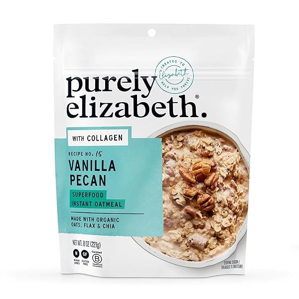 PURELY ELIZABETH, OAT POUCH COLLAGEN VANILLA PECAN, 8...