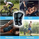 Gemschest 2 Pack Knee Support Sleeves – Knee Brace for Running Gym Arthritis view 5
