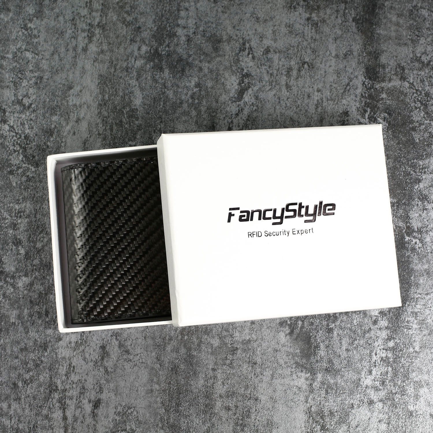 Men RFID Blocking Carbon Fiber Wallet Trifold Slim Ultralight with Coin Pocket