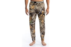 Realtree Mens Polyester Performance Baselayer Thermal Underwear Long Johns Bottom