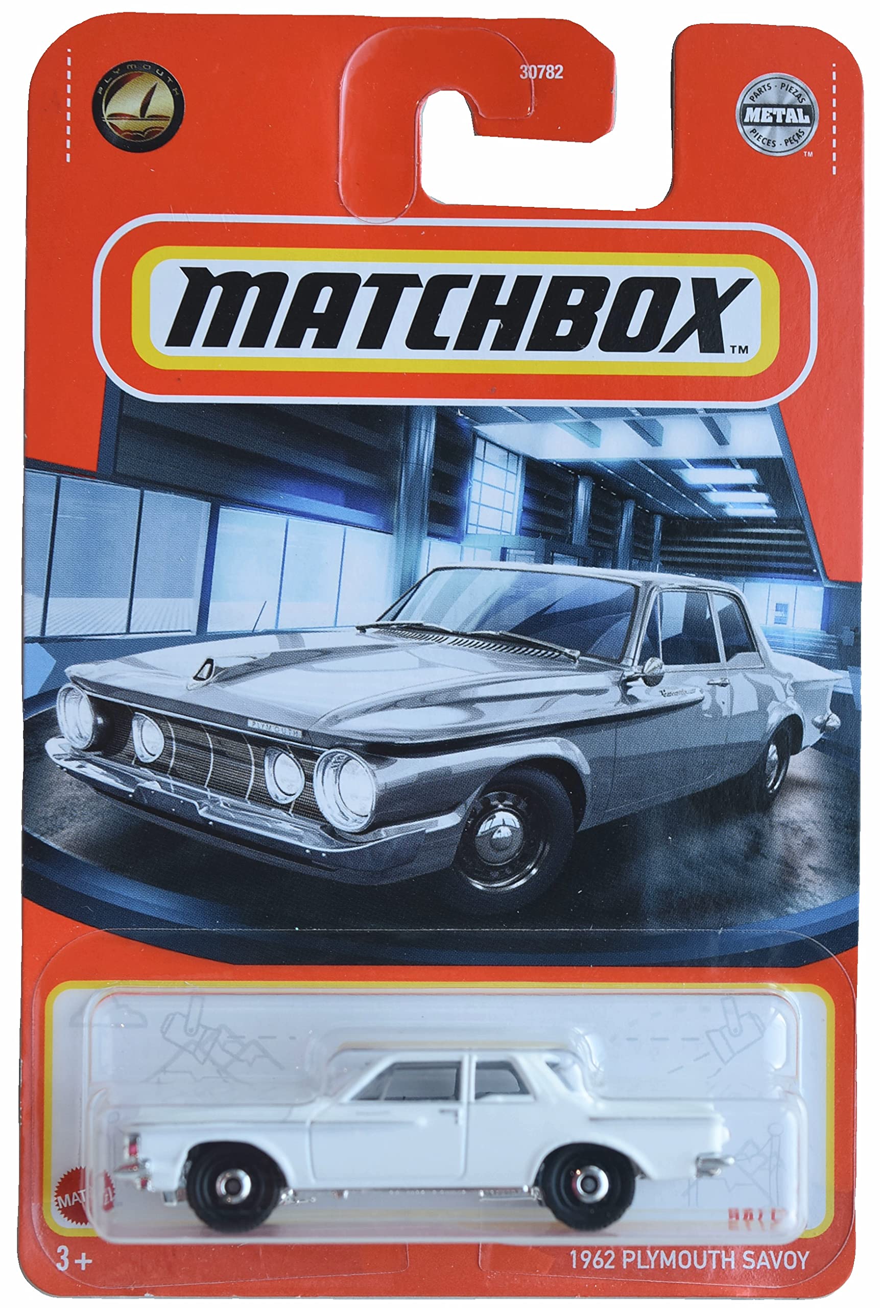 Matchbox 1962 Plymouth Savoy, Metal Car, 1:64 Scale, Classic Cars, 3+ Unisex