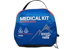 Adventure Medical Kits Mountain Series Medical Kit - Hiker - Emergency Medical First Aid Kit - For 2 People for 2 Days - Comes with a Trauma Pad, Medicine, Guide Book & More