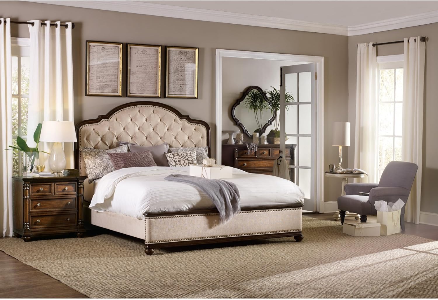 Amazon Com Hooker Furniture Leesburg Upholstered King Bed