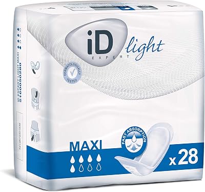 ID Essential Light Super Incontinence Pads Fast Absorbing Disposable Pads 28