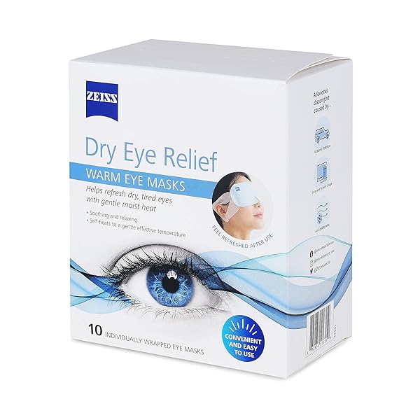 ZEISS WARM EYE MASKS, 10 COUNT FOR DRY EYE RELIEF