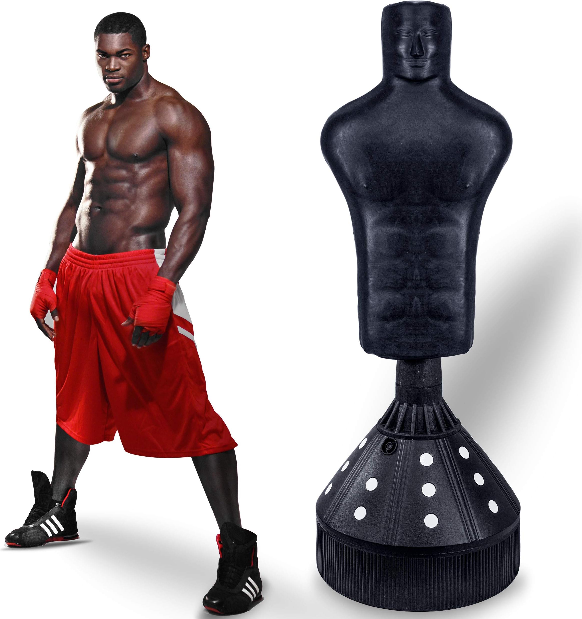 Lions Free Standing 6ft Punch Bag Boxing Stand Martial Arts Fitness Kick Punching Training Dummy