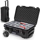 NANUK 935 Hard Case for Camera &amp; Lenses with Padded Divider &ndash; Waterproof Equipment Case with Wheels, 22&rdquo; x 14&rdquo; x 9&rdquo; &ndash; Dustproof, Impact Resistant, Carry-On Approved for Most Airlines &ndash; Black