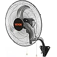 VEVOR 18 inch Wall Mount Fan Oscillating, 3-speed High Velocity Max. 4000 CFM Industrial Wall Fan for Indoor, Commercial, Residential, Warehouse, Greenhouse, Workshop, Basement, Black, ETL Listed